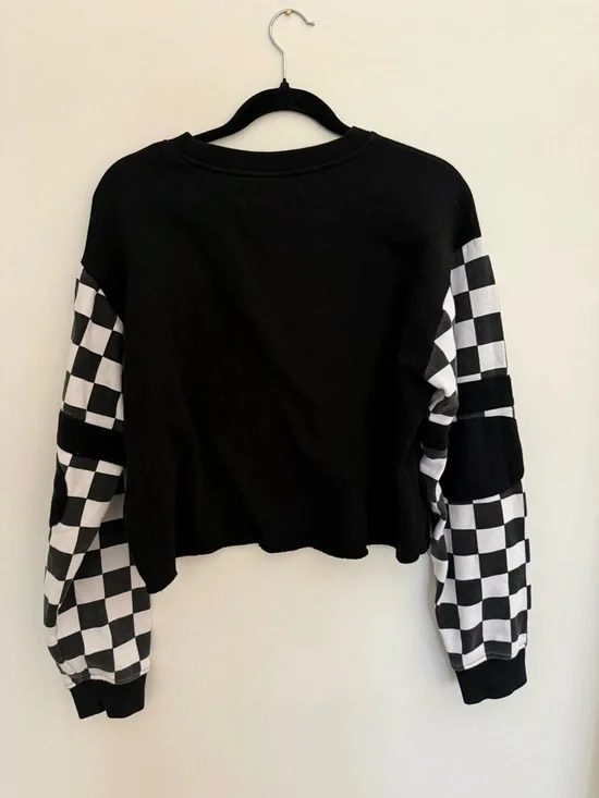 Vans Black Crewneck Cropped Sweatshirt - Picture 4 of 5